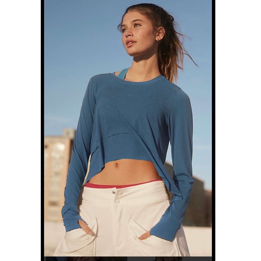 Free People FP Movement Tempo Long Sleeve Tee Small athleisure cropped gorpcore